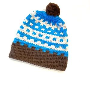 Hand Made Knitted Kids Cotton Hat